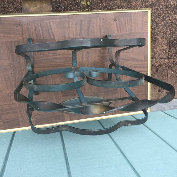 Vintage Wrought Iron Magazine Stand/Rack Heart Design 20" tall Shabby Chic Desig - Picture 8 of 8